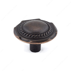 Richelieu BP2390332BORB Traditional Metal Knob - 2390, Brushed Oil-Rubbed Bronze
