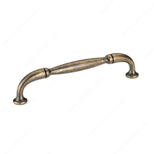 Richelieu BP23737128BB Traditional Metal Pull - 237, Burnished Brass, 5 1/32 in, 5 5/8 in, 19/32 in