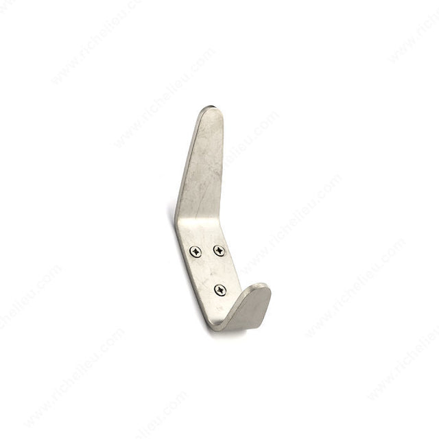 Richelieu 2375SNV 5-1/2 in Heavy Duty Coat Hook - 2375, Satin Nickel