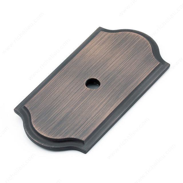 Richelieu BP1040BORB Transitional Metal Backplate for Knob - 1040, Oil-Rubbed Bronze