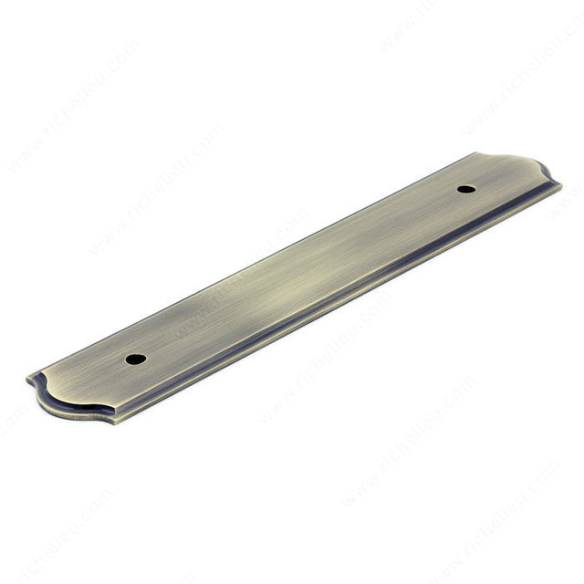 Richelieu BP104096AE Transitional Metal Backplate for Pull -1040, Antique English, 3 25/32 in, 6 5/32 in