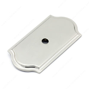 Richelieu BP1040180 Transitional Metal Backplate for Knob - 1040, Polished Nickel