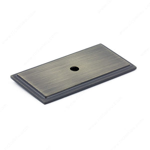 Richelieu BP1045AE Transitional Metal Backplate for Knob - 1045, Antique English