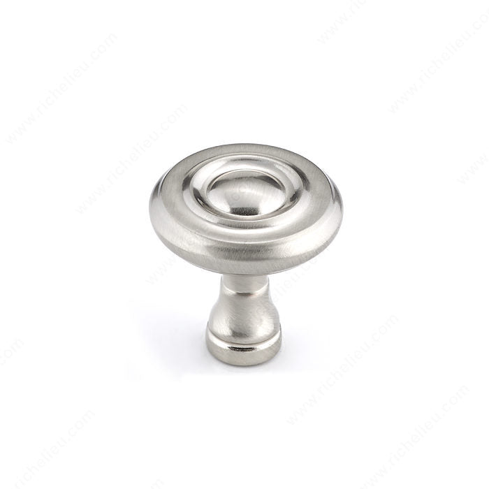 Richelieu BP74032195 Traditional Metal Knob - 740, Brushed Nickel