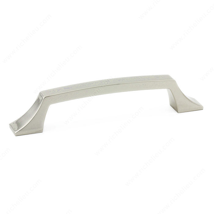 Richelieu BP765128180 Transitional Metal Pull - 765, Polished Nickel, 5 1/32 in, 6 17/32 in, 3/4 in, 8/32 in (Included)