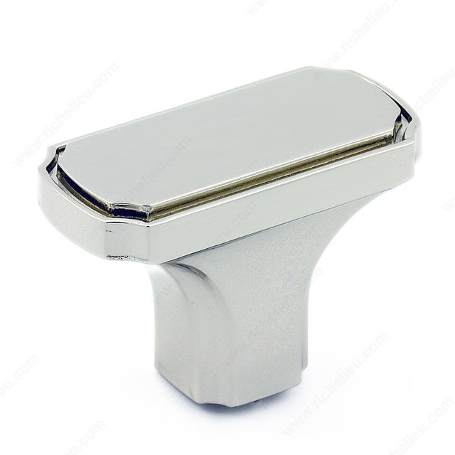 Richelieu BP77043180 Transitional Metal knob - 77043, Polished Nickel