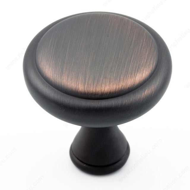 Richelieu BP79032BORB Traditional Metal Knob - 7903, Brushed Oil-Rubbed Bronze