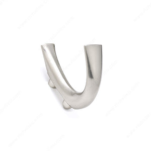 Richelieu BP84965195 Modern Metal Hook - 8496, Brushed Nickel