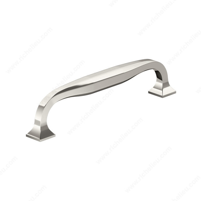 Richelieu 3921128195 Transitional Metal Pull - 3921, Brushed Nickel, 5 1/32 in, 5 19/32 in, 9/16 in, M4 (Included)