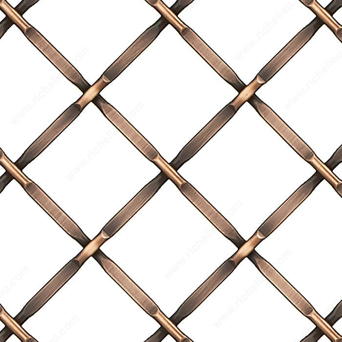 Richelieu 833246BORB Decorative Wire Mesh - Model A, Brushed Oil-Rubbed Bronze, 48 in, 72 in, Steel