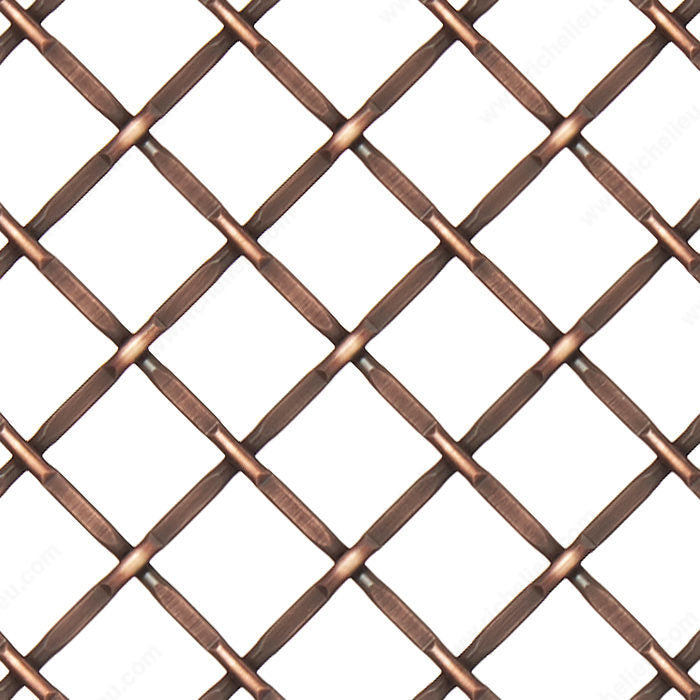 Richelieu 8121446BORB Decorative Wire Mesh - Model B, Brushed Oil-Rubbed Bronze, 48 in, 72 in, Steel