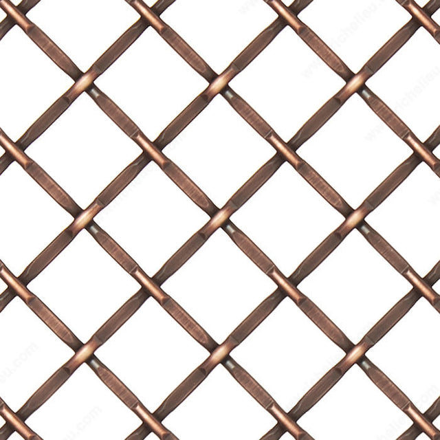 Richelieu 8121446BORB Decorative Wire Mesh - Model B, Brushed Oil-Rubbed Bronze, 48 in, 72 in, Steel
