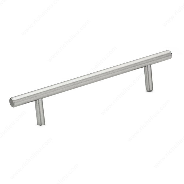 Richelieu BP210296170 Modern Stainless Steel Pull - 2102, 3 25/32 in, 5 31/32 in, 8/32 in (Included)