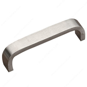Richelieu 245170 Modern Stainless Steel Pull - 2451, Stainless Steel, Stainless Steel / 316 Stainless Steel / Resistant to Disinfecting Products, 8/32 in (Not Included)