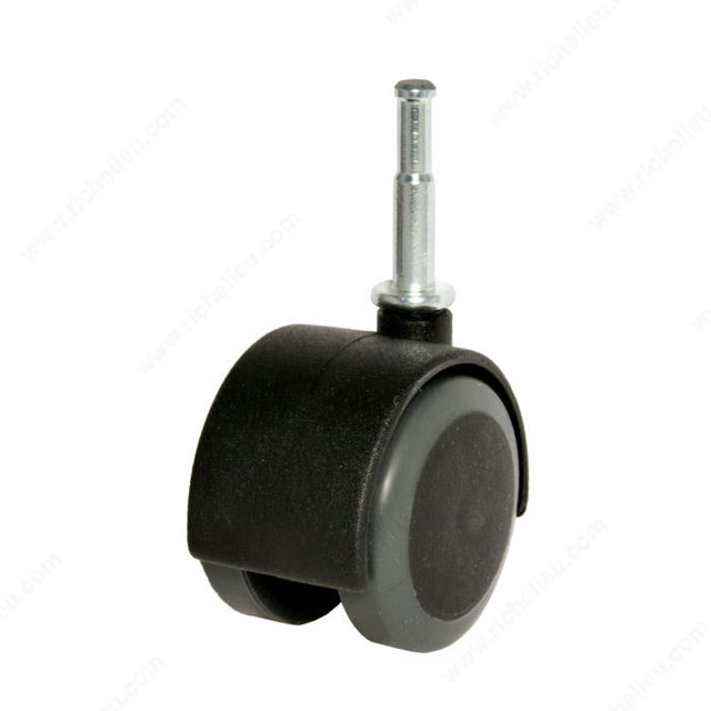 Richelieu F46143 Soft Tread Dual-Wheel Furniture Casters - Wood Stem
