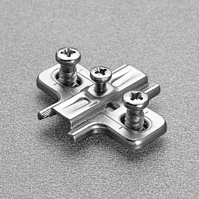 Salice H00B2S3B99B6 Symmetrical Cruciform Mounting Plates, 9 mm, Die-Cast Zinc