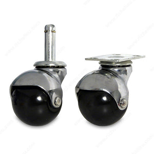 Richelieu F48406 Polyolefin Hooded Furniture Casters, 2 15/32 in, Friction Grip Stem, N/A