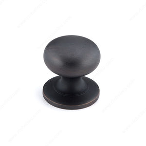 Richelieu BP39313BORB Traditional Brass Knob - 3931, Brushed Oil-Rubbed Bronze