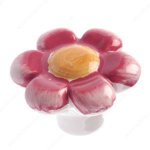 Richelieu BP60125373 Eclectic Ceramic Knob - 125, Pastel Red
