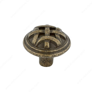 Richelieu BP2391632BB Traditional Metal Knob - 2391, Burnished Brass