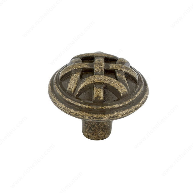 Richelieu BP2391632BB Traditional Metal Knob - 2391, Burnished Brass