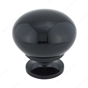 Richelieu BP492390 Traditional Brass Knob - 4923, Black, 8/32 in (Included)