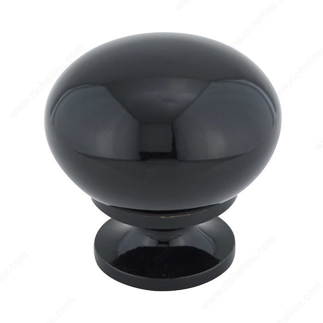 Richelieu BP492390 Traditional Brass Knob - 4923, Black, 8/32 in (Included)