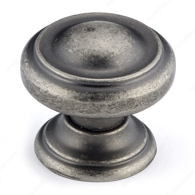 Richelieu BP8632142 Traditional Metal Knob - 8632, Pewter