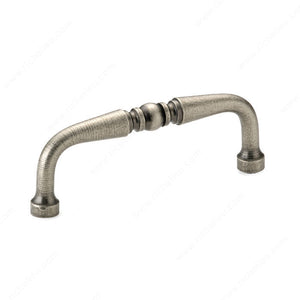 Richelieu BP1450142 Traditional Metal Pull - 145, Pewter, 3 in, 3 3/8 in, 8/32 in (Included)