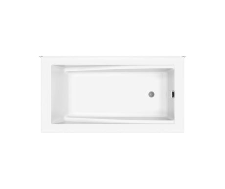 MAAX 410009-000-001-104 ModulR 6032 (With Armrests) Acrylic Wall Mounted Left-Hand Drain Bathtub in White
