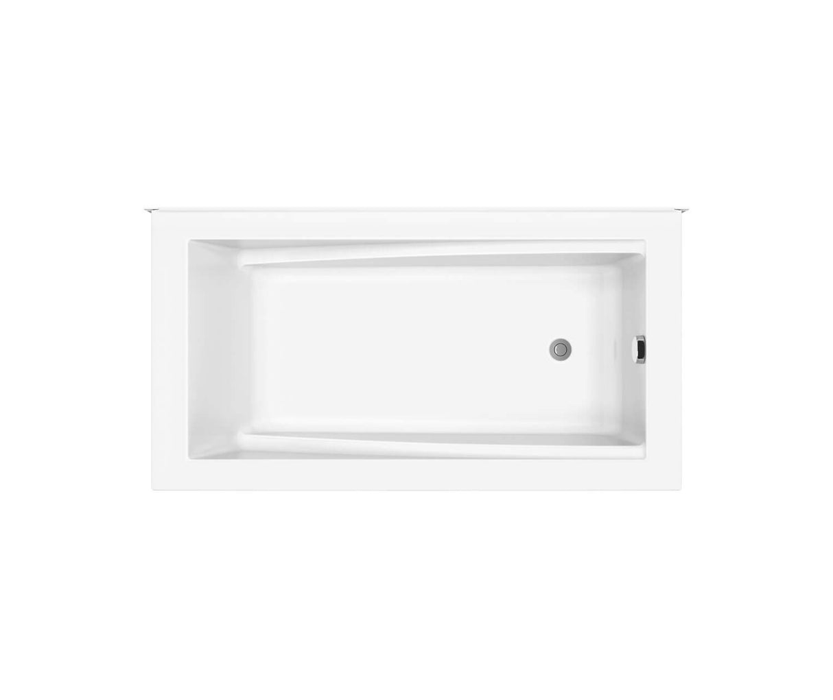 MAAX 410009-000-001-105 ModulR 6032 (With Armrests) Acrylic Wall Mounted Right-Hand Drain Bathtub in White
