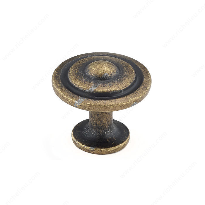 Richelieu BP2920ORB Traditional Metal Knob - 2920, Oil-Rubbed Bronze, 8/32 in (Included)