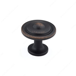 Richelieu BP2920BORB Traditional Metal Knob - 2920, Brushed Oil-Rubbed Bronze, 8/32 in (Included)