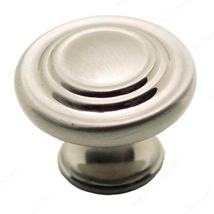 Richelieu BP10734195 Traditional Metal Knob - 107, Brushed Nickel, 8/32 in (Included)