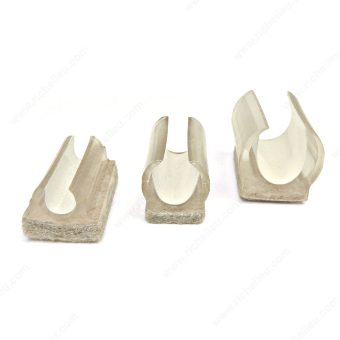 FUSION FELTAC 63349 Snap-On Glides, 3/4 to 7/8 in