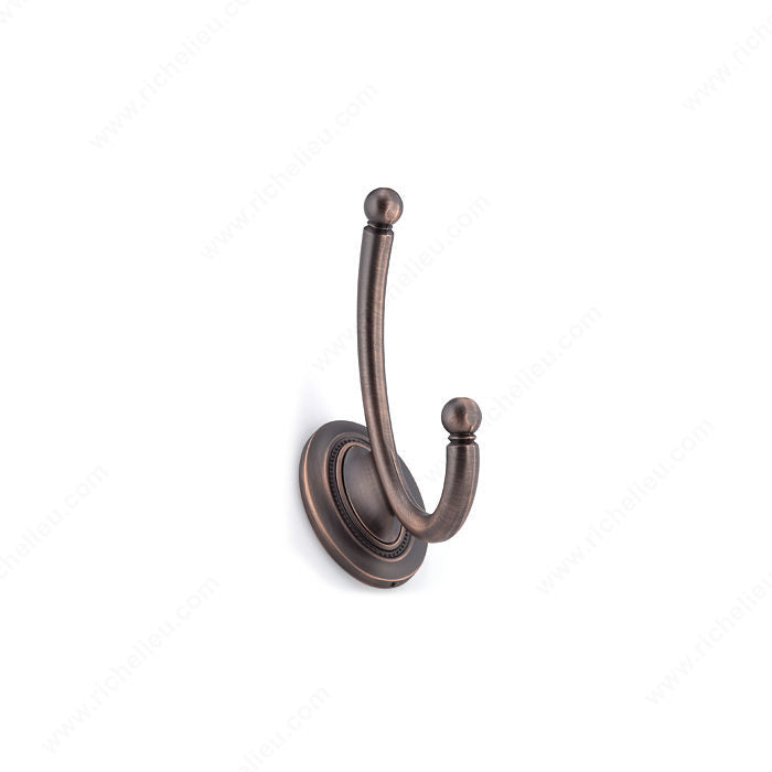 Richelieu RH1403021BORB Classic Metal Hook - 1403, Brushed Oil-Rubbed Bronze