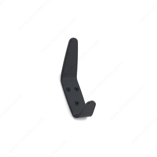Richelieu 2375FBV 5-1/2 in Heavy Duty Coat Hook - 2375, Matte Black