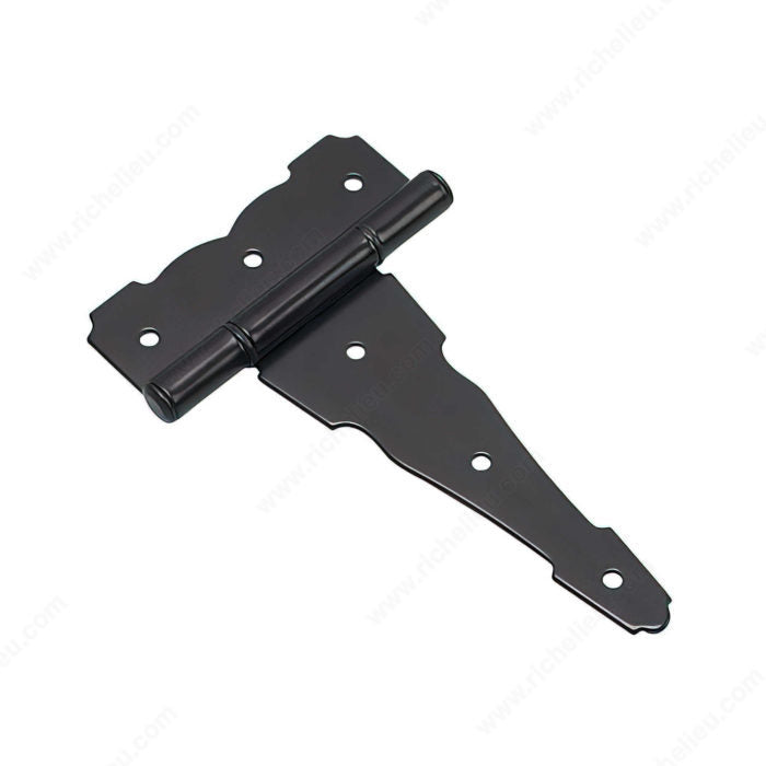 Richelieu 9255FBR Decorative Heavy Duty T-Hinge, 4 in, 15 lb, 1 1/4 in, 3 3/16 in