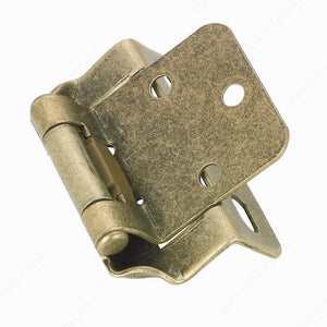 Richelieu BP744830 Self-Closing Hinge, White, Flat, 1 17/64 in, 1/4 in, 30