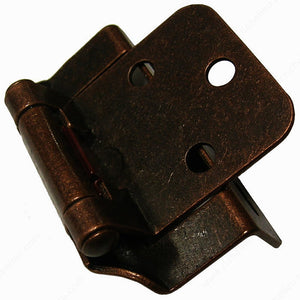 Richelieu BP139M41 Self-Closing Hinge, Antique Copper, Flat, 1 17/64 in, 5/8 in, M41