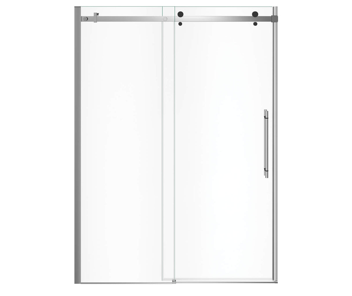 MAAX 138470-900-350-000 Vela 56 ½-59 x 78 ¾ in. 8mm Sliding Shower Door for Alcove Installation with Clear glass in Chrome and Matte Black