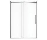 MAAX 138470-900-350-000 Vela 56 ½-59 x 78 ¾ in. 8mm Sliding Shower Door for Alcove Installation with Clear glass in Chrome and Matte Black