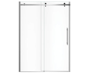 MAAX 138470-900-350-000 Vela 56 ½-59 x 78 ¾ in. 8mm Sliding Shower Door for Alcove Installation with Clear glass in Chrome and Matte Black