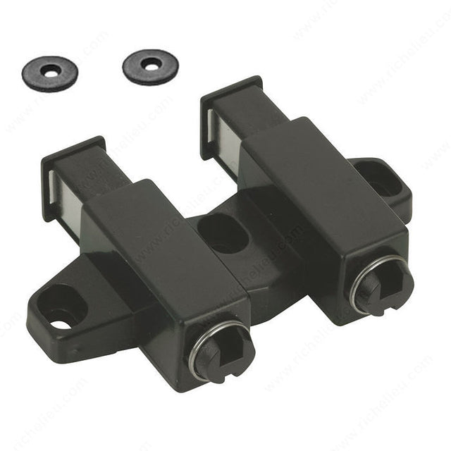 Richelieu 509890 Double Automatic Magnetic Latch, Black, Without Plate, Without Screws