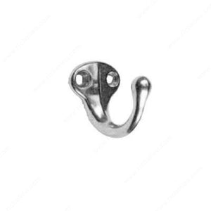 Richelieu 581A92 1 1/2 in (38.1 mm) Single Utility Hook - 581A92, Satin Chrome