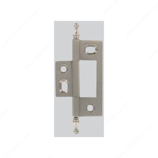 Richelieu HB2515TMSN Solid Brass Hinge - Minaret Tip - Non-Mortise, Satin Nickel