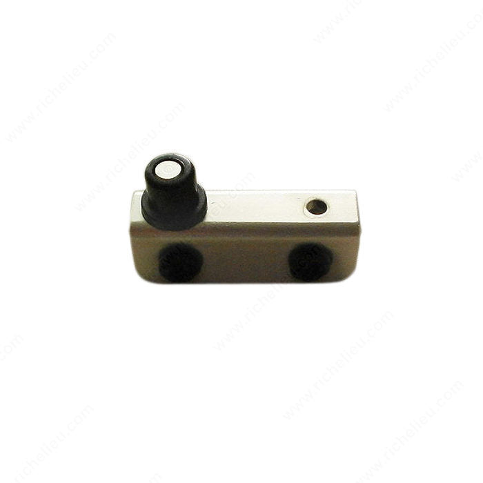 Onward 480612185 Pivot Hinge for Glass Door Recessed Within Furniture or Cabinet, Satin Nickel, 1 5/8 in, Plastic, 19/32 in, 7/16 in