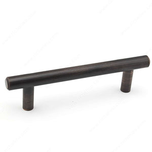 Richelieu BP20596BORB Modern Steel Pull - 205, Brushed Oil-Rubbed Bronze, Eco-Responsible Models, 3 25/32 in, 5 11/32 in