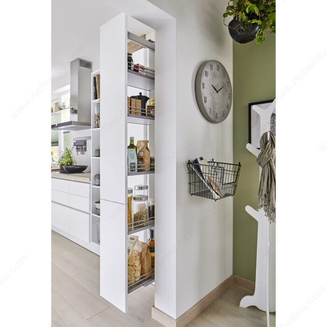 Richelieu WEBKIT10128 Dispensa Kits with Chrome Wire Baskets, 47 1/4 to 63 in, Min. 10 3/8 in, 4