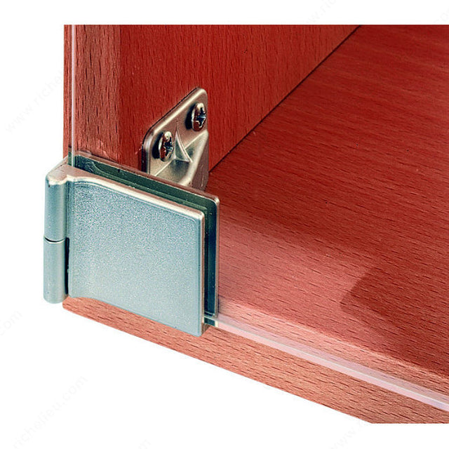 Richelieu FT2184130 Surface Mounted Hinge with Snap Closure for Overlay Glass Doors for Furniture/Cabinet, Brass